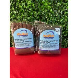 New 6 Pairs Wellbin Toe Socks Set  Adult Small  3 Brown & 3 Gray Yoga Run